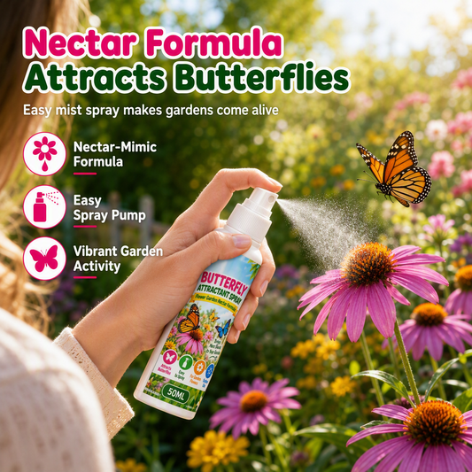 🔥Desconto de 50% no último dia!🔥Spray Atrativo de Borboletas para Jardim ao Ar Livre