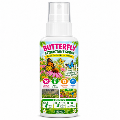 🔥Desconto de 50% no último dia!🔥Spray Atrativo de Borboletas para Jardim ao Ar Livre