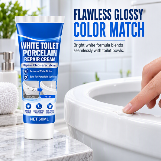 🚽 50% de desconto! Creme branco de 60 ml para reparar porcelana e cerâmica