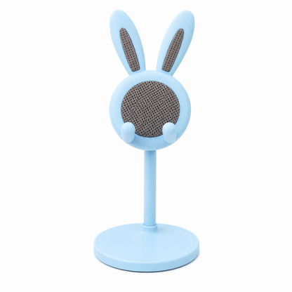 🐰📱Suporte de Mesa Fofo de Coelhinho para Celular | Base com Peso e Almofadas de Silicone Anti-Arranhões📏