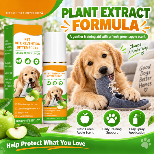 Spray Amargo para Pets – Prevenção contra Mordidas e Mastigação Destrutiva