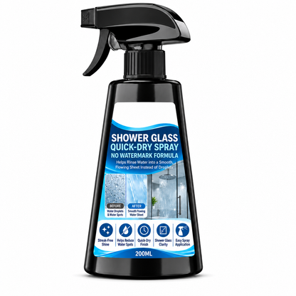 Acabe com as marcas de água num instante! Spray hidrofílico para vidros de duche