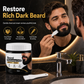 🧔 50% DE DESCONTO AGORA! Creme natural para pintar a barba de preto para homem – Creme suave à base de carvão vegetal para escurecer a barba, cobertura para cabelos grisalhos, fórmula nutritiva com pincel de aplicação para uso doméstico
