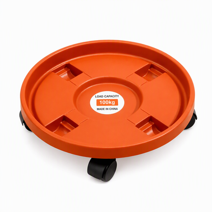 Suporte Redondo para Vasos de Plantas com Rodas Universais