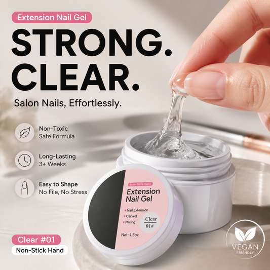 💅 Gel Construtor Sólido para Alongamento de Unhas — Não Escorre, Fácil de Usar 🥳