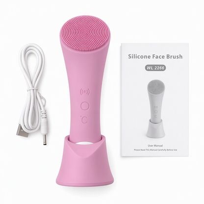 🧖 Escova de limpeza facial de silicone aquecida