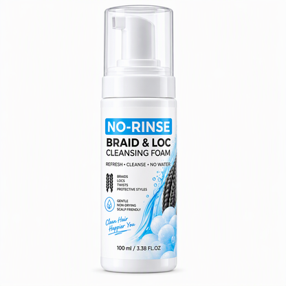 Revitalize as tranças num instante! Mousse de limpeza do couro cabeludo sem água