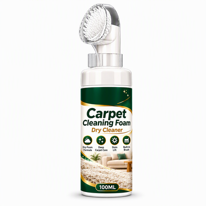 Conjunto de Spray Espuma de Limpeza para Tapetes e Sofás 100ml - Removedor de Manchas e Poeira com Toalha