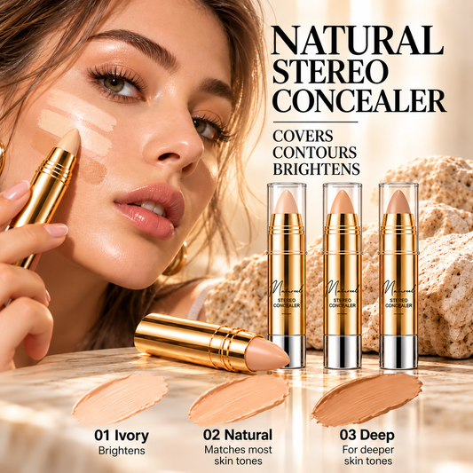 🔥Desconto de 50% no último dia!🔥Corretor em bastão natural e sem marcas – 3 em 1: corrige, ilumina e modela