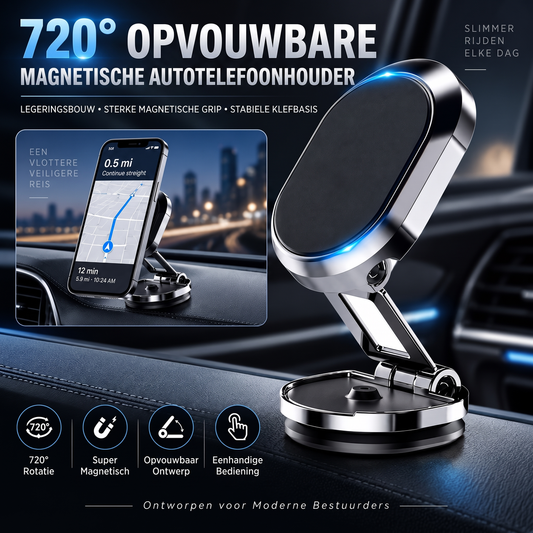 🔥Desconto de 50% no último dia!🔥Suporte magnético giratório e dobrável para telemóvel no carro