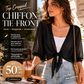 🦋 50% DE DESCONTO AGORA!🌿 Top feminino de chiffon com laço à frente – Transparente, curto e elegante – Peça essencial para sobrepor no verão 🍃