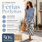 👚 50% DE DESCONTO AGORA! 🌸 Conjunto de top com laço lateral e calças estampadas para mulher – Corte solto e ajustável, perfeito para as férias de verão ou para usar em resorts 👖