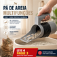 📢📢50% DE DESCONTO !! ⏰ Pá autolimpante para areia com caixote do lixo – Fácil de usar com uma só mão 🧹🗑️ 【Não perca esta oportunidade】