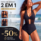 🏖️Biquíni de Cintura Alta com Controlo de Barriga e Top Halter